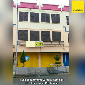 Disewakan Ruko di Komplek Pertokoan Johar Plaza JL. Untung Suropati Jember