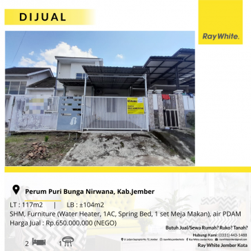 DIJUAL RUMAH DAERAH KAMPUS JEMBER