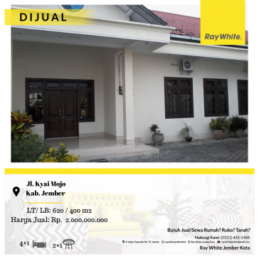 DIJUAL RUMAH DAERAH STRATEGIS Jl. KYAI MOJO JEMBER