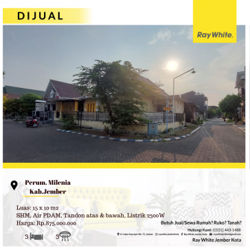 Dijual Rumah Strategis Perum. Milenia, Mangli, Kaliwates Kab. Jember