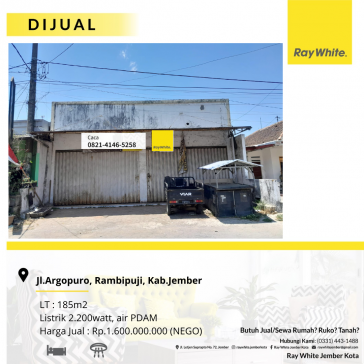 DIJUAL RUKO DAERAH RAMBIPUJI JEMBER