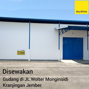 Disewa Gudang di JL. Wolter Monginsidi Jember