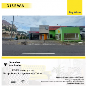 DIJUAL BANGUNAN KOMERSIL JL. NUSANTARA KAB. JEMBER