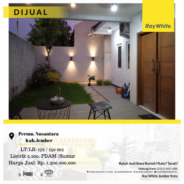Dijual Rumah Daerah Strategis Perum. Nusantara Kab.Jember Jawa Timur !!